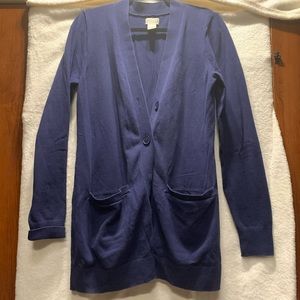 Duluth Trading Shiftless Cardigan NAVY